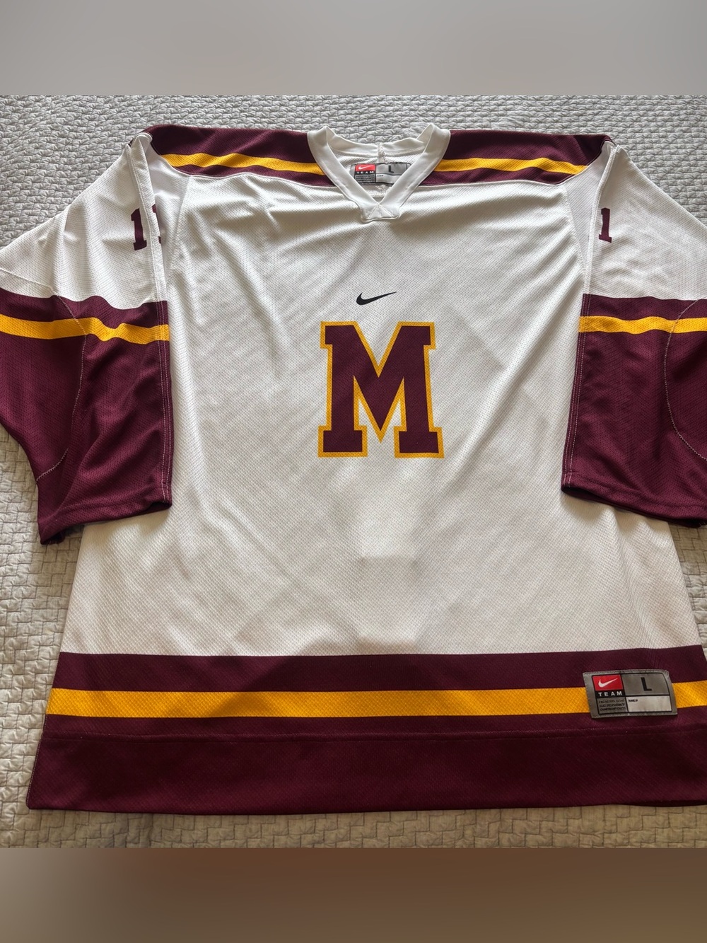Vintage University of Minnesota College Hockey Nike Team Hockey Jersey Large